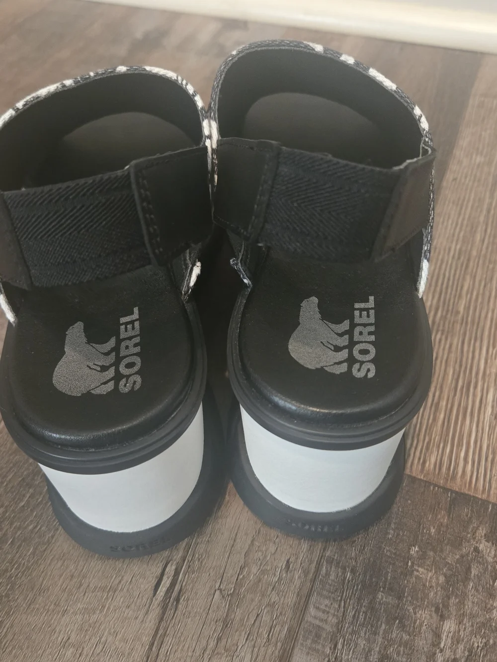 Sorel Women's Black & White Slingback Sandals